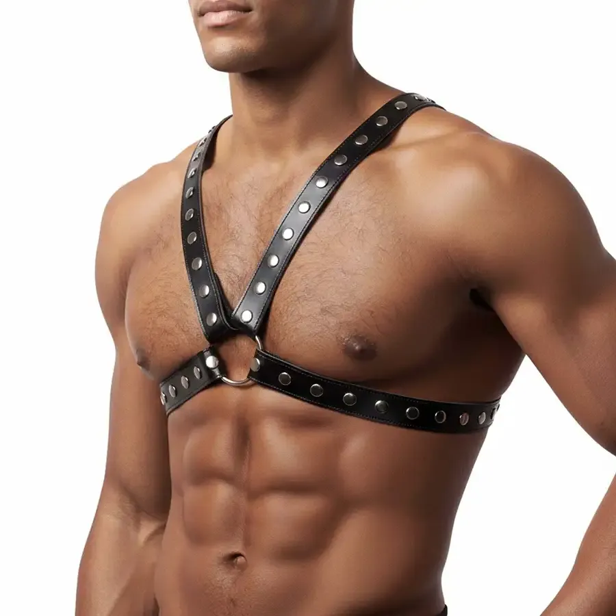 Чоловіча портупея Art of Sex - Spartacus, екошкіра, колір чорний, розмір L-2XL Львів - фото 1