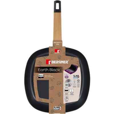 Сковорода Bergner Гриль Earth Black 28 см (BG-34625-BK) Винница