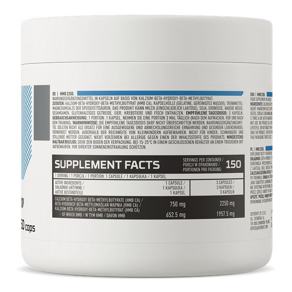 Аминокислота OstroVit HMB 2250 150 caps Луцк - изображение 2