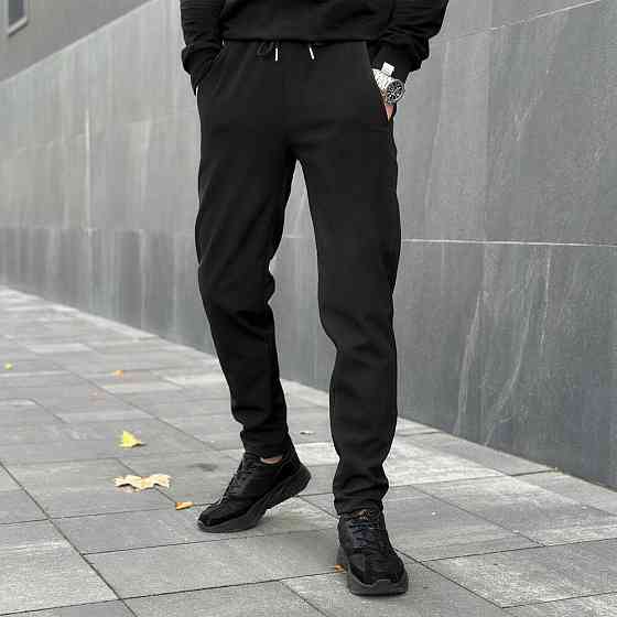 Мужские черные брюки демисезонные из софтшела Pobedov Point Киев