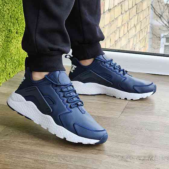 Чоловічі Сині Кросівки Nike Huarache Шкіряні Найк (розміри: 41,42,43,44,45) Відео Огляд Дніпро