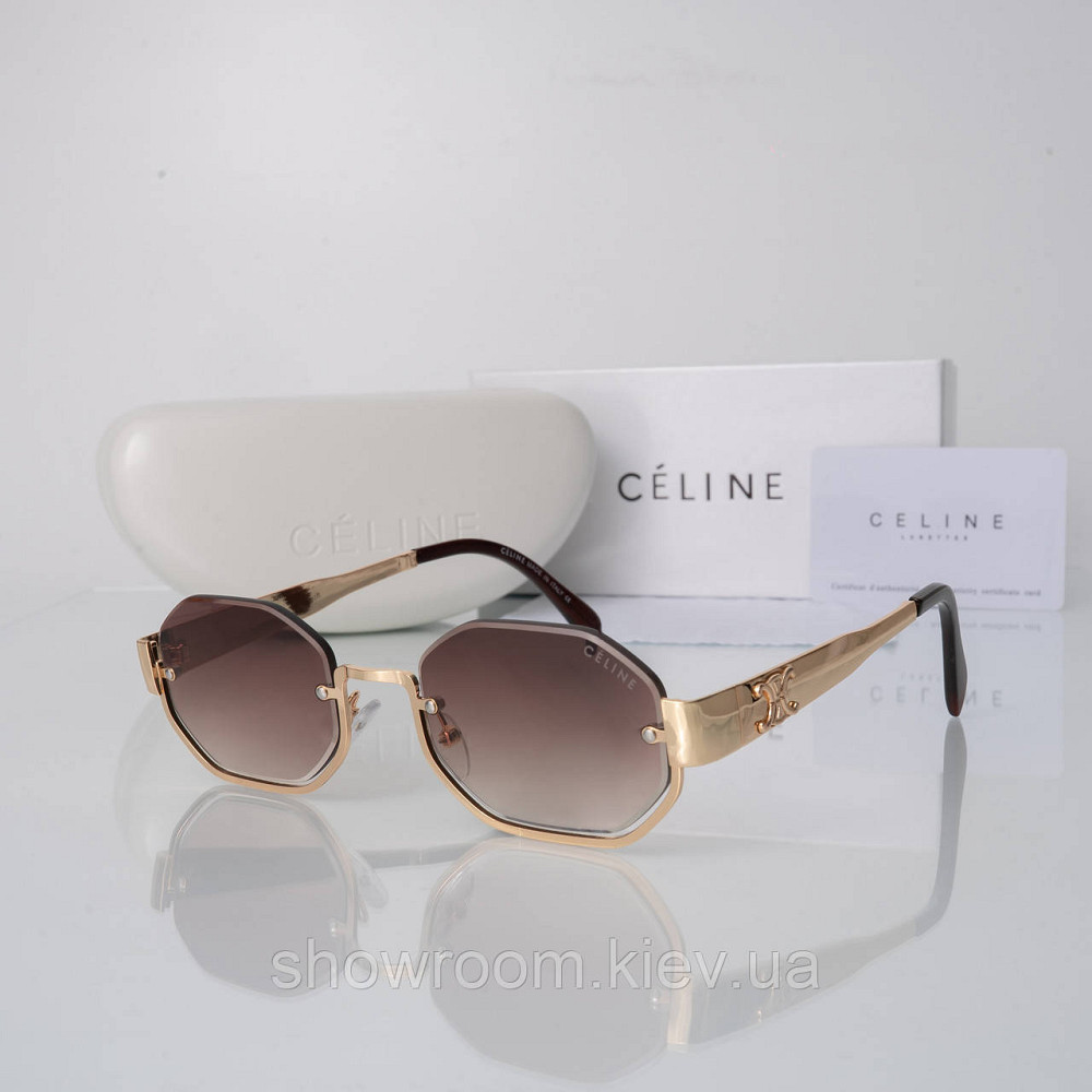 Сонцезахисні брендові окуляри Celine 0477 gold Київ - фото 1