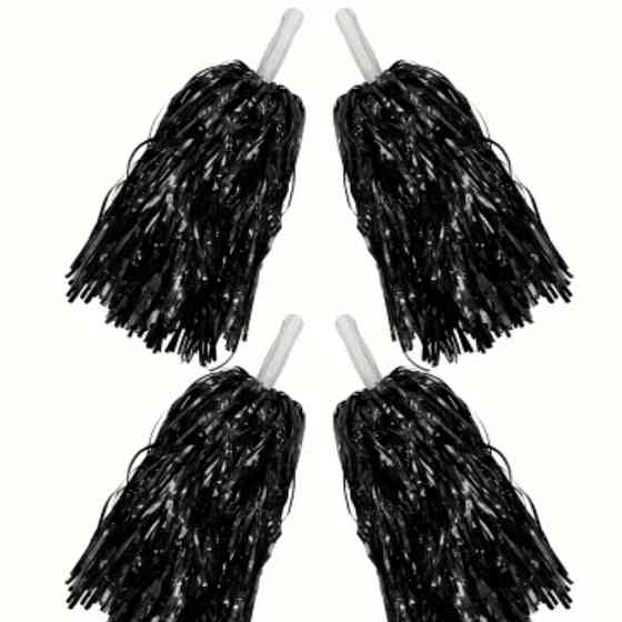 Помпони для чорлідингу чорний 2 шт. Київ