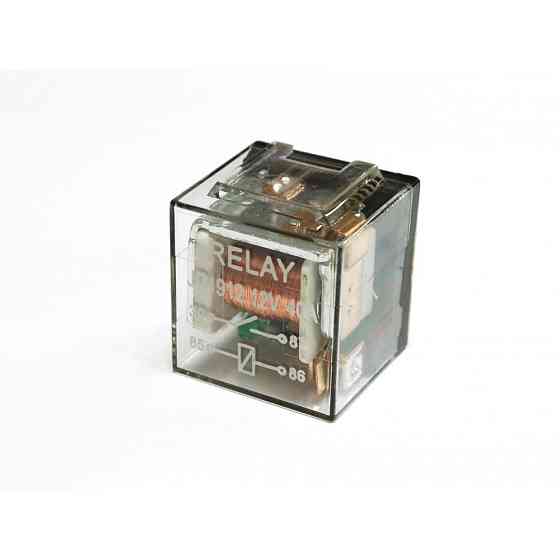 Реле 12В 80A 4-контактное прозрачное с индикатором работы и кронштейном Харьков