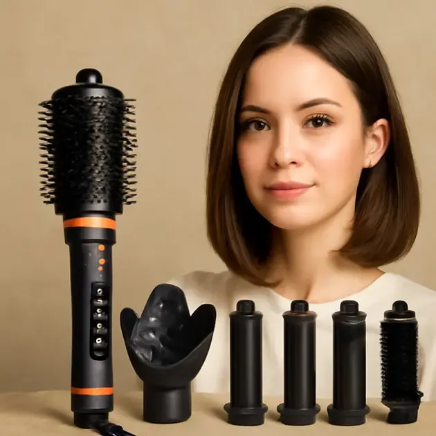 Erston Фен-стайлер VGR V-477 с ионизацией, темно-синий, 7в1, 1400 Вт Коломыя - изображение 2