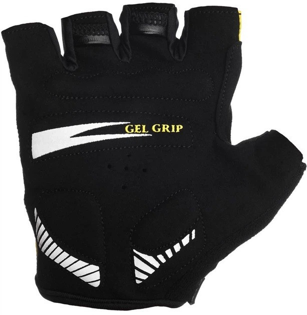 Велорукавички PowerPlay 5028 B Чорно-жовті M Каменское - изображение 3