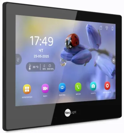 Гибридный видеодомофон  NeoLight Alpha Hybrid Черный Киев