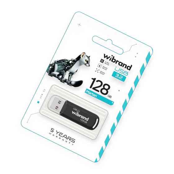 Флешка USB 3.2 128Gb Marten black Wibrand Мукачево