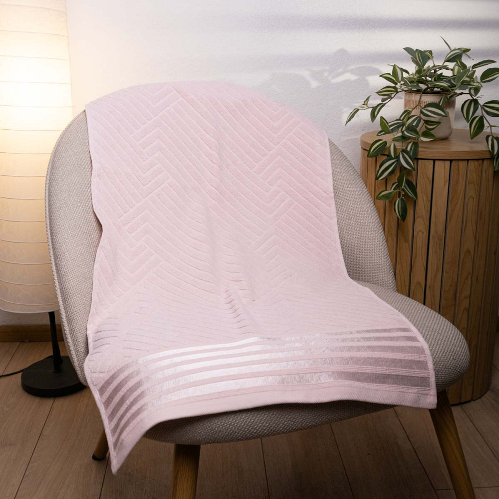 Комплект махровых полотенец SOFT 2шт GM Textile 50х90см, 70х140см 500г/м2 (Розовый) Сумы - изображение 5