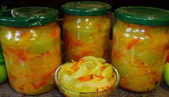 Зеленые помидоры с овощами 0,5 л Киев