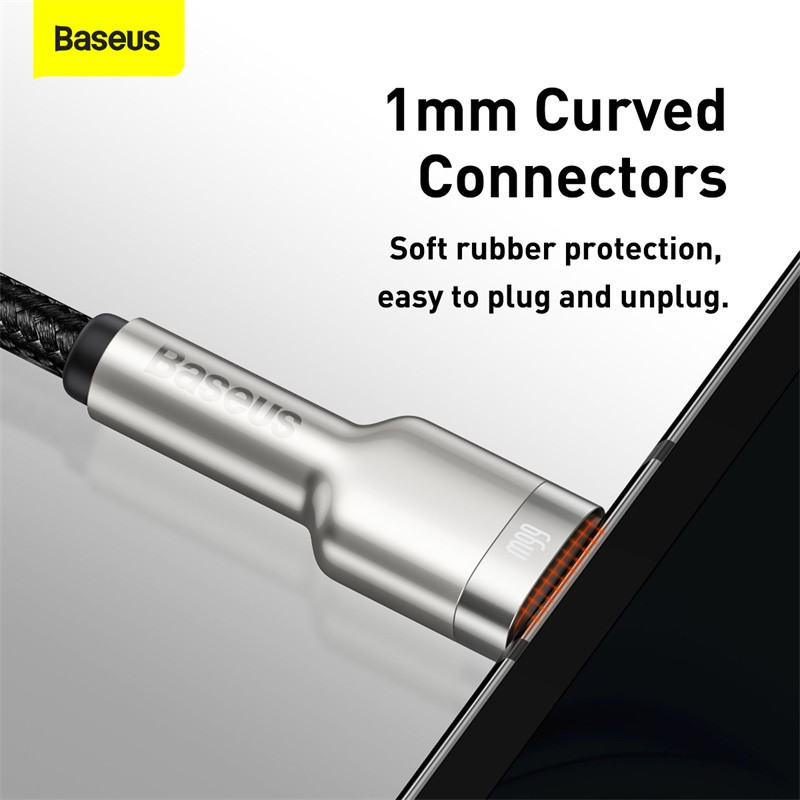 Кабель Baseus Cafule Series Metal Data Cable USB to Type-C 66W 0.25m Black Одеса - фото 10