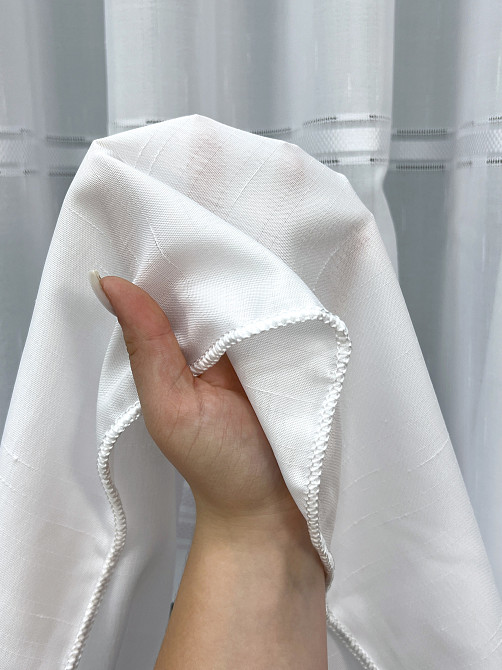 Тюль VR-Textil 2078т Мережка Льон Білий 400х270 см (42-1297) Київ - фото 4