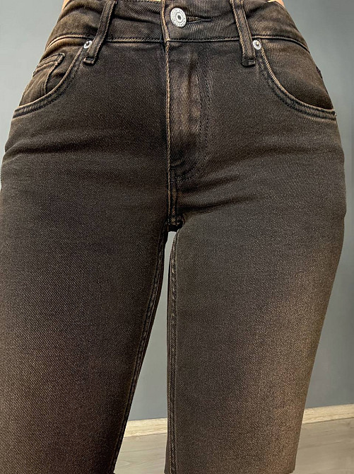 Джинсы женские Ambrossa 602-1 клеш flared jeans коричневые, коричневый, 30, 30, 83 см, 108 см Киев - изображение 3