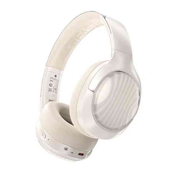 Бездротові накладні навушники ACEFAST H5 active noise cancelling wireless headset Milky White Київ