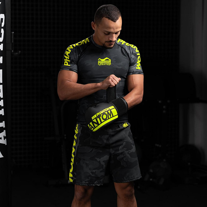 Боксерські рукавиці Phantom APEX Elastic Neon Black/Yellow 14 унцій (Бинти 4м. в подарунок) Каменское - изображение 7