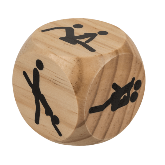 Дерев'яний кубик Kama Sutra Wooden Dice, 6x6 см Sex Aura Київ