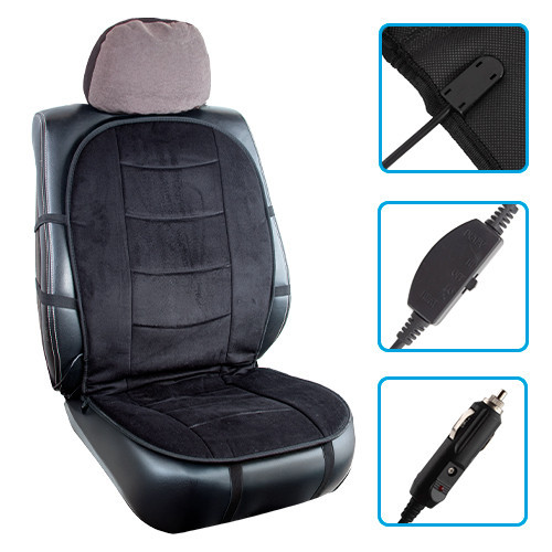 Накидка на сидіння ZL018 BK 102x46 см з підігрівом та перемикачем Харків - фото 1