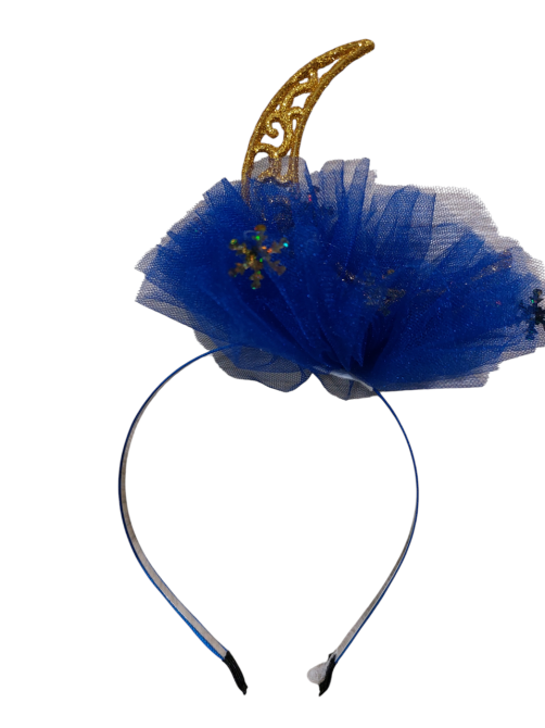 Обруч на новий рік на голову one size синьо-золотистий Київ - фото 1