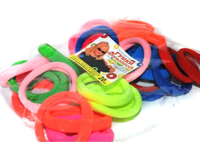 Резинка для волос цветная 30 шт Киев - изображение 1