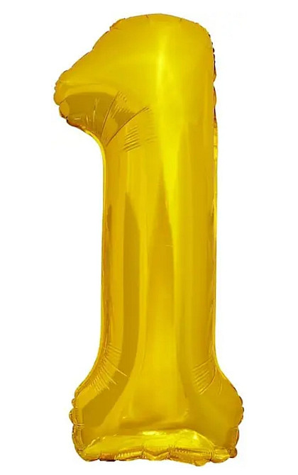 Цифра фольгована 1 золото 80см Киев - изображение 1