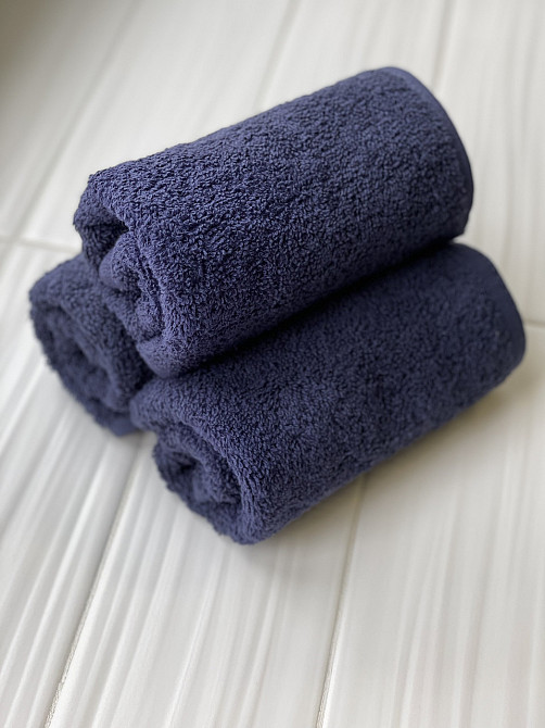 Ecotton Комплект рушників Ecotton 30х50 см махрові 6 шт. серветки для рук 380 г/м² синий Dark B Київ - фото 3