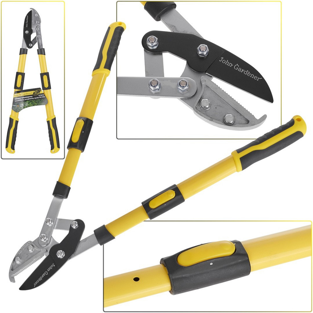 Гілкоріз "John Gardener" тип лез ковадло, шарнірний, телескопічні ручки, для гілок до 55мм Київ - фото 1