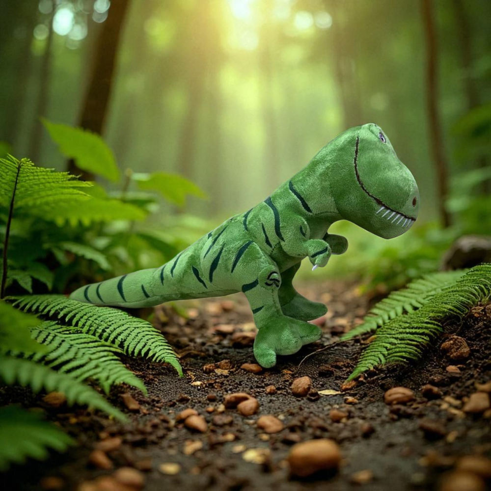 Динозавр RESTEQ зеленого цвета 40 см. Плюшевая мягкая игрушка Динозавр Тиранозавр Киев - изображение 7