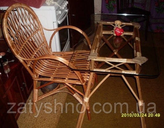 Мебель плетеная с столом со скла Киев - изображение 1
