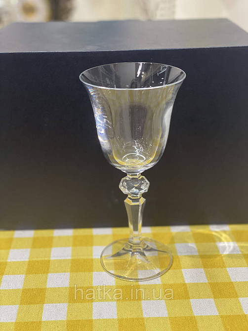 Набір келихів для вина 6 шт BOHEMIA "Falco" 130 мл прозоре скло з гарною ніжкою Київ - фото 4