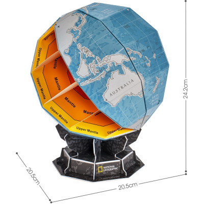 Пазл Cubic Fun Тривимірна головоломка-конструктор Stem Скретч глобус (DS1082h) Вінниця - фото 3