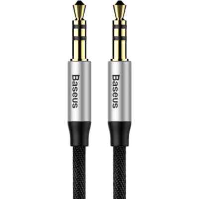 Кабель мультимедийный Jack 3.5mm Yiven M30 M/M 1.5m silver-black Baseus (CAM30-CS1) Винница