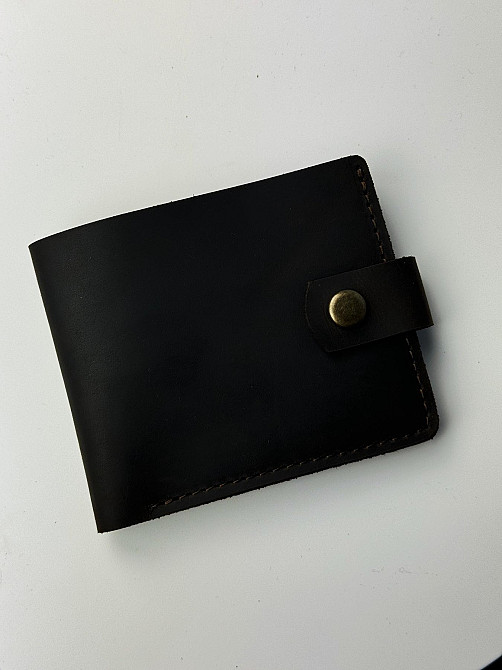 Класичний гаманець із натуральної шкіри SD005 (Темно-коричневий) Суми - фото 1