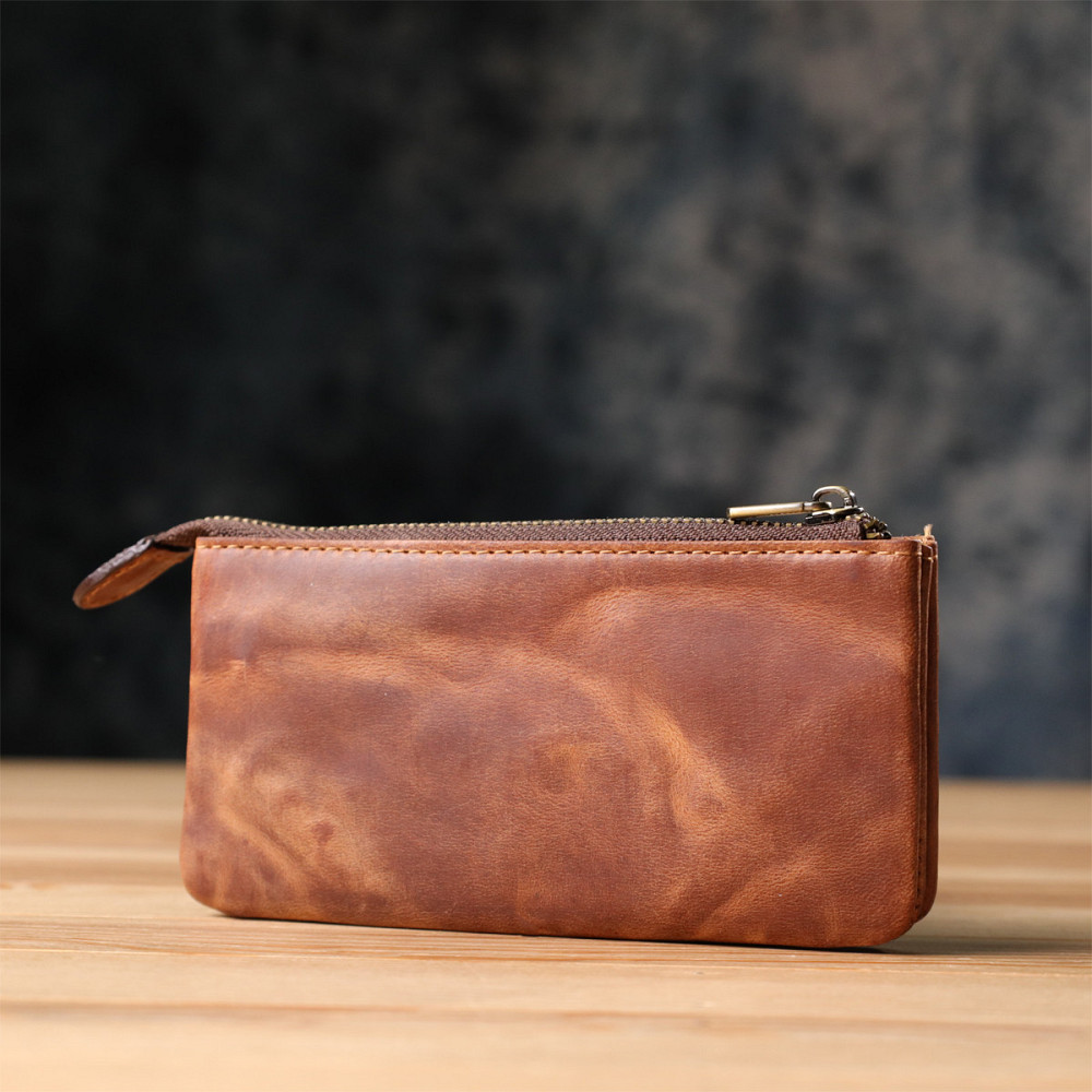 Практична ключниця на два відділення з матової натуральної шкіри Tony Perotti 20837_1 (3350 whisky) Світло-коричневий Київ - фото 10