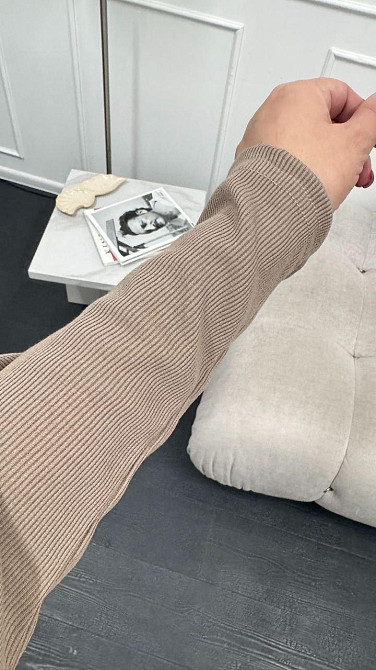 Жіночий базовий костюм-двійка: лонгслів і штани трикотажний рубчик Моко, 50/52 Одеса - фото 7