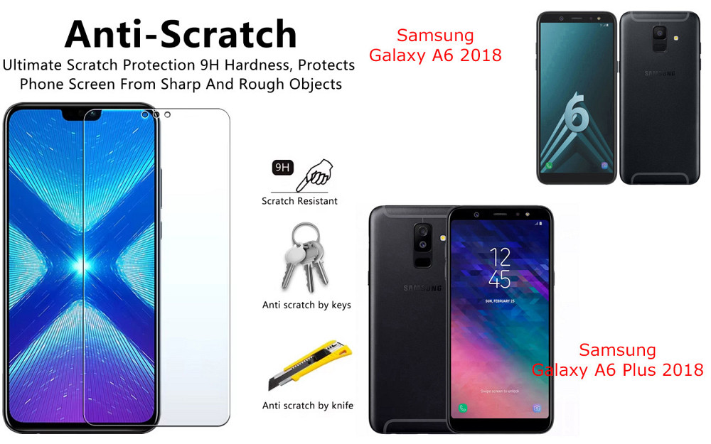 Защитное стекло NeoGlass для Samsung Galaxy A6 2018, Galaxy A6 Plus 2018 – ультрапрозрачное и устойчивое Киев - изображение 1