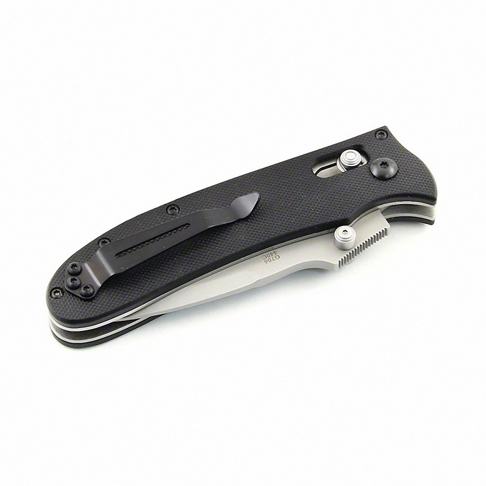 Ніж складаний туристичний Ganzo G704 ( 8.6 см) 440С / G10 чорний Киев - изображение 7