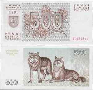 Литва/Lithuania 500 Talonas 1993 Pick 46 UNC Полтава