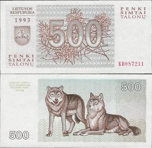 Литва/Lithuania 500 Talonas 1993 Pick 46 UNC Полтава - изображение 1