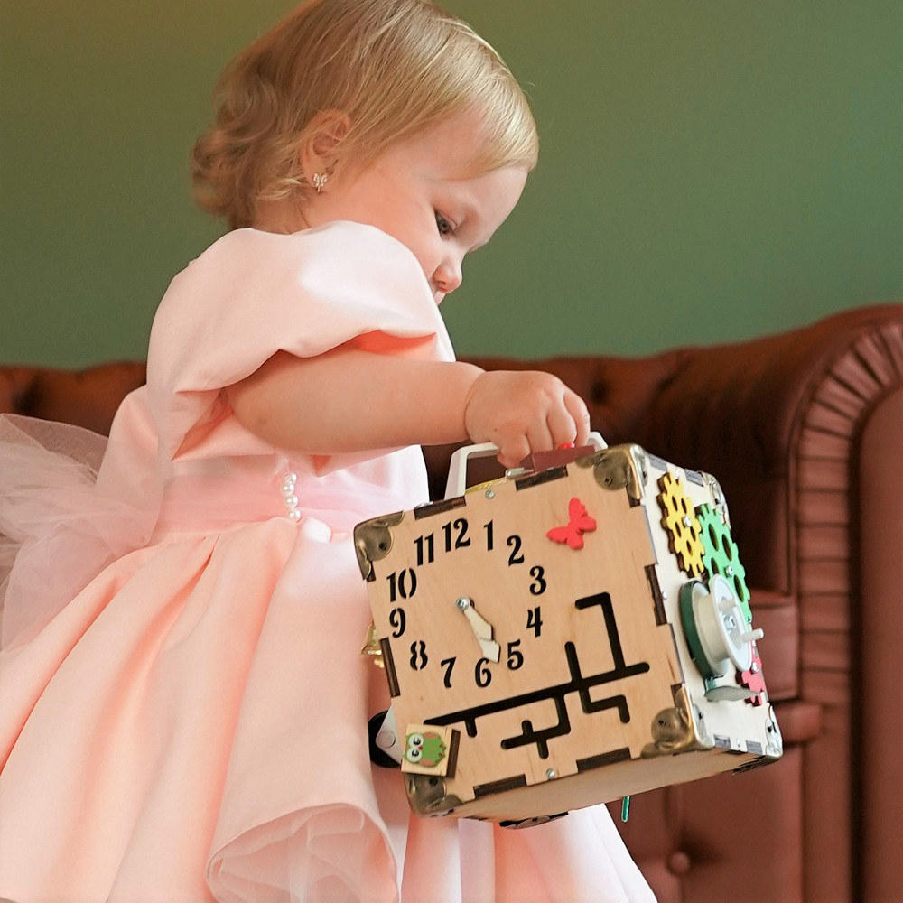 Мінібізікуб без фарби 15*15*15 Дитячий розвивальний куб унісекс міні Розвивальна іграшка Бізіборд Тернопіль - фото 2