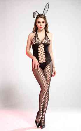 Эротический бодистокинг кружевной из сетки,женское сексуальное белье,универсальный размер рост:145–185 см, One Size черный,7525 Каменец-Подольский