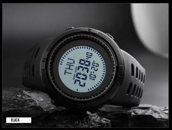Часы мужские спортивные с компасом Skmei 1254 Compass (Черный) Винница