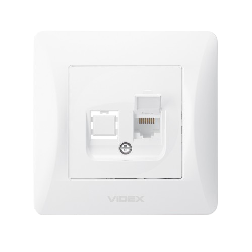 BINERA білий Розетка внутрішня 1-а CAT6 комп'ютерна Videx Житомир - изображение 2