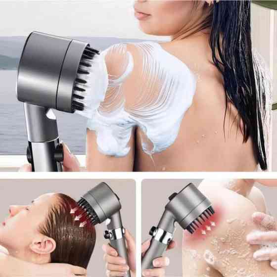 Насадка для душа массажная лейка 4в1 с массажными силиконовыми шипами водосберегающая душевая лейка RF-80 Киев