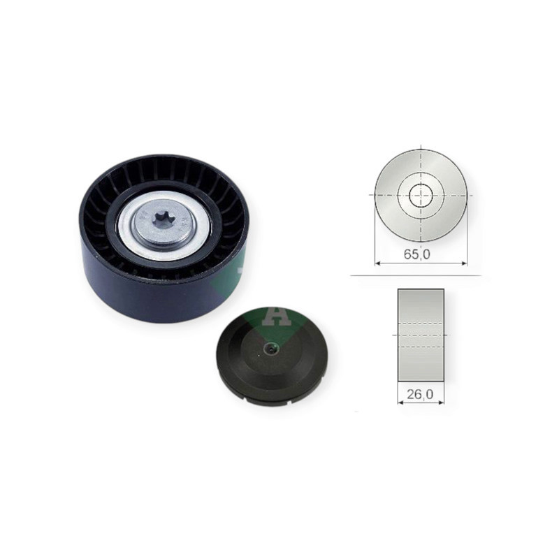 Ролик натяжний BMW 2 (F22, F87), 3 (F30, F80) 14-гладкий генератора Мукачево - фото 1