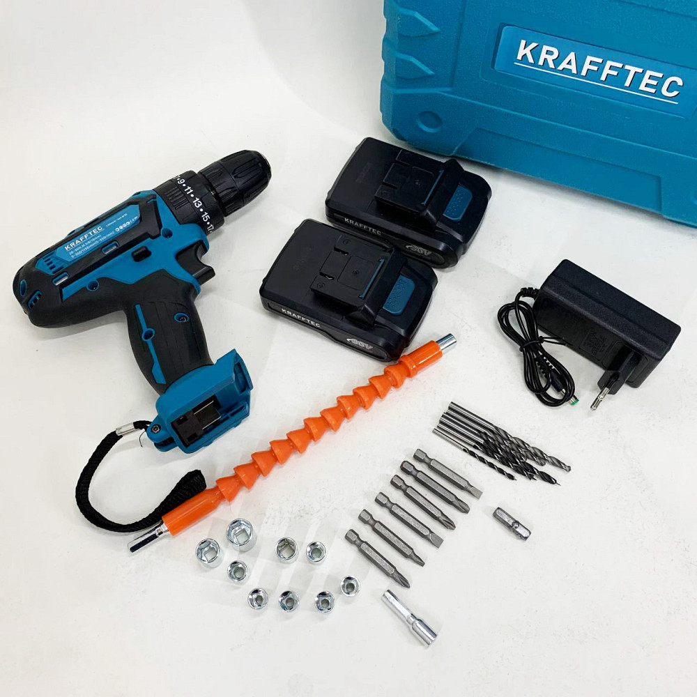 Шуруповерт з різними насадками та пристосуваннями, Акумуляторний шуруповерт з насадками в кейсі BC-15 Львів - фото 8