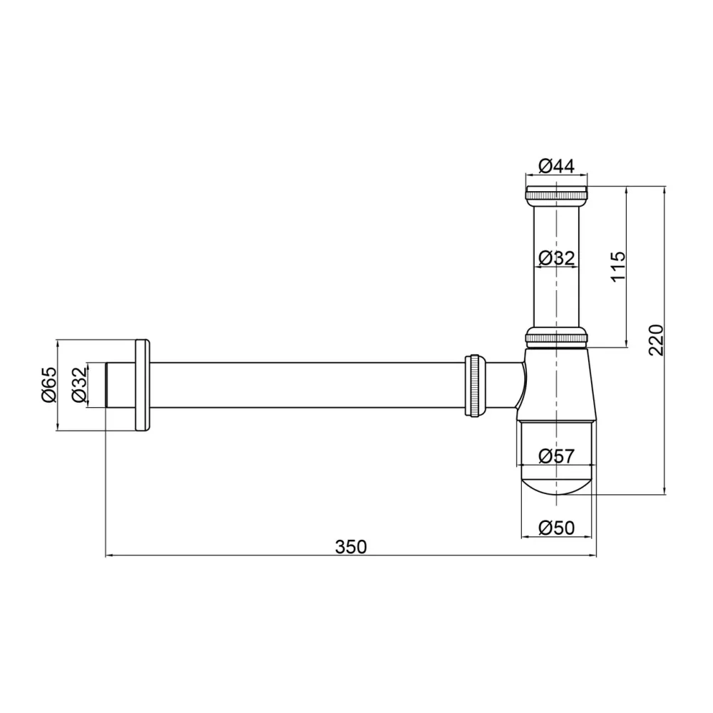 Сифон Lidz Tani 02 LDTAN02CRM32528 Chrome Київ - фото 8