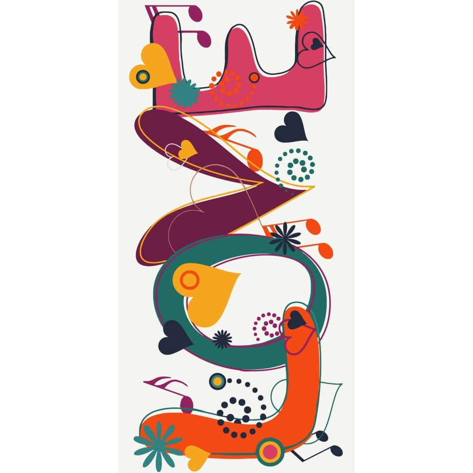 Картина за номерами "LOVE" 16132-AC 40х80 см Вінниця - фото 1