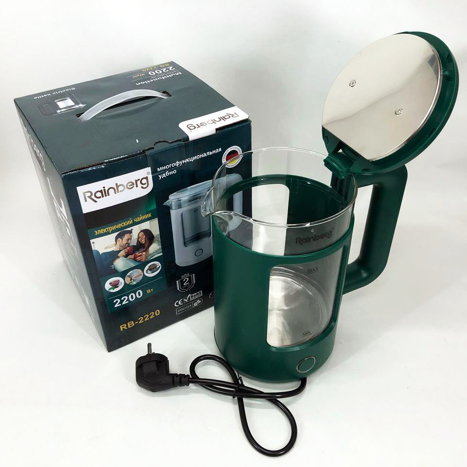 Електрочайник з індикатором включення Rainberg, Якісний потужний електричний чайник JD-64 Львів - фото 1