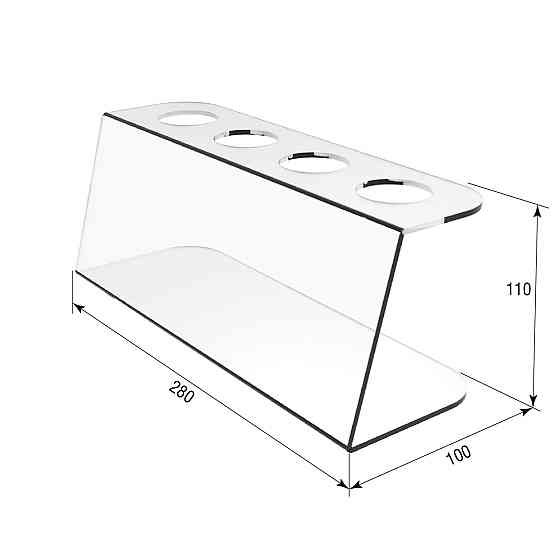 Підставка EKOSTAR для вафельного ріжка на 4 шт. Акрил 3 мм Київ