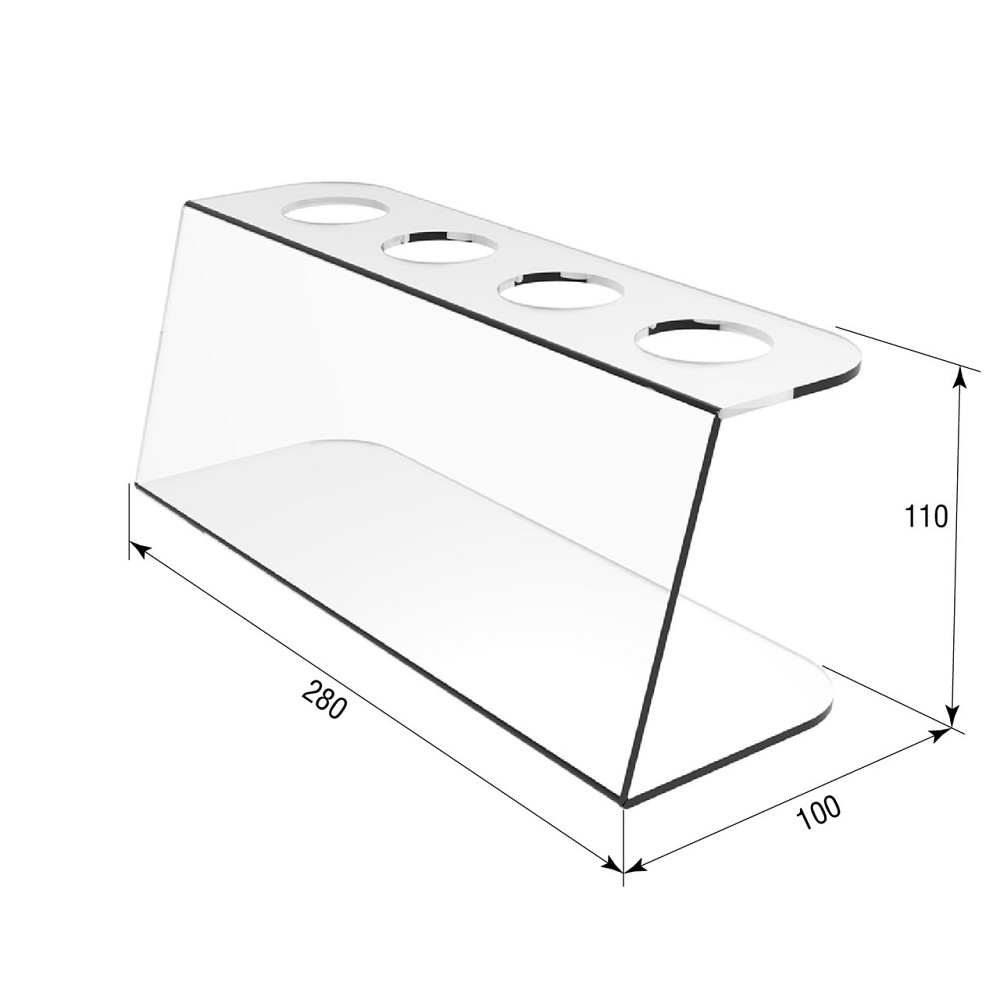 Подставка EKOSTAR для вафельного рожка на 4шт. Акрил 3 мм Киев - изображение 3